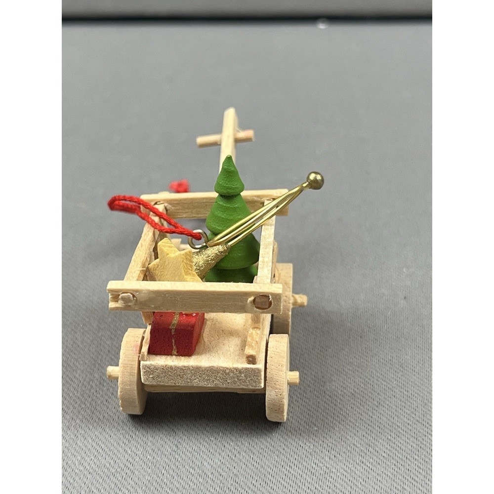 Holzkunst Christian Ulbricht Wooden Ornament Wagon Star Trumpet Christmas Tree - Picture 2 of 10